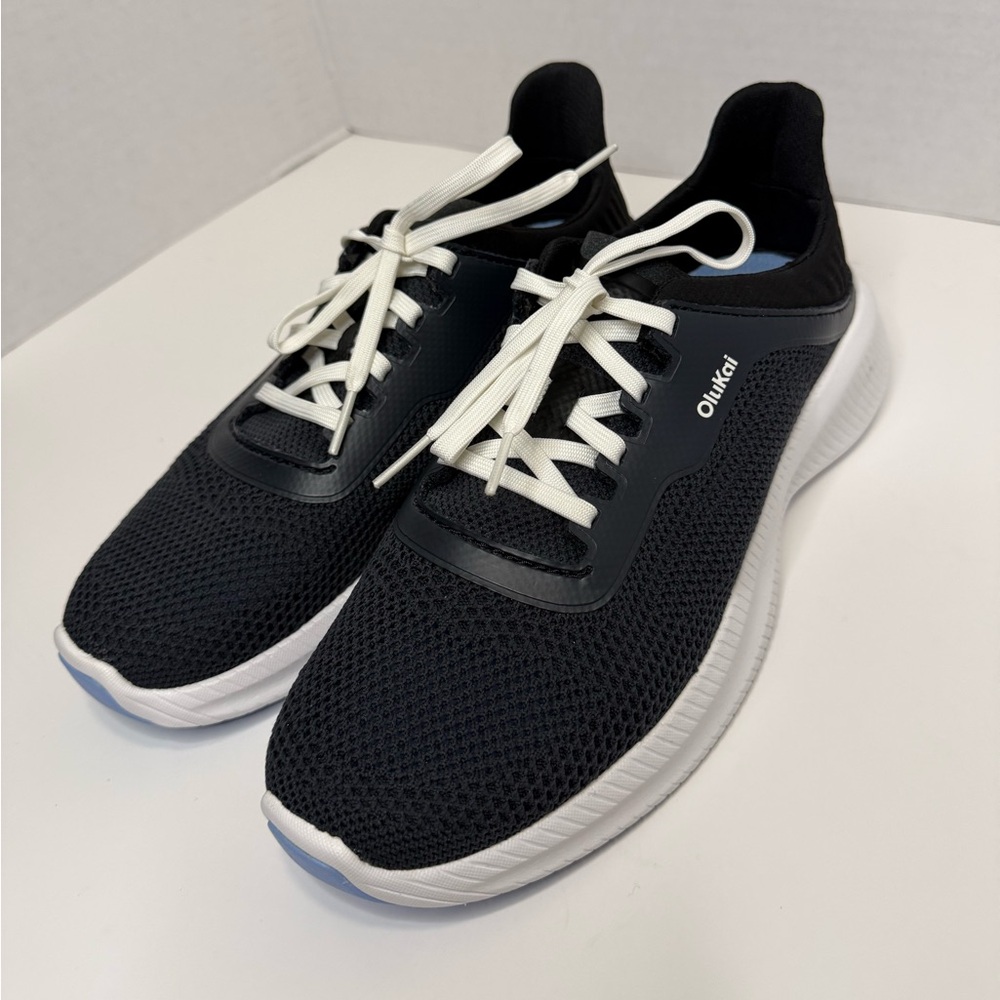 OluKai Black and White Athletic Sneakers